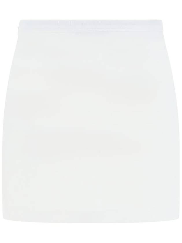 Jersey Mini A-Line Skirt White - PRADA - BALAAN 4