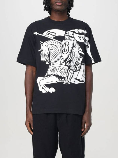 EKD Print Cotton Short Sleeve T-Shirt Black - BURBERRY - BALAAN 2