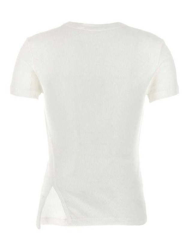 Asymmetrical Slash Short Sleeve T-Shirt White - HELMUT LANG - BALAAN 3