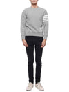 4 Bar Loopback Jersey Sweatshirt Light Grey - THOM BROWNE - BALAAN 4