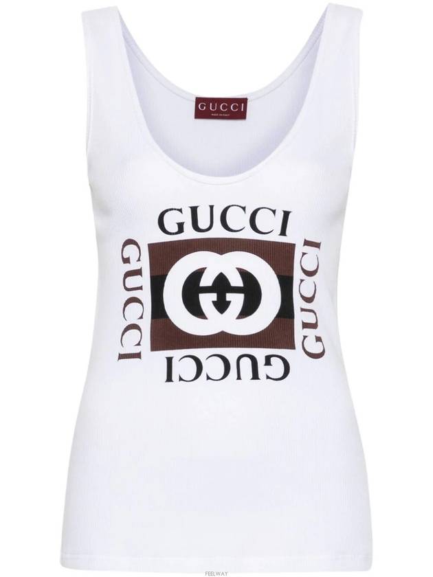 Logo Sleeveless White - GUCCI - BALAAN 6