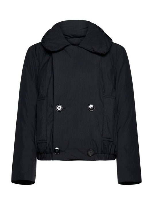 Double Breasted Puffer Jacket Black - LEMAIRE - BALAAN 1