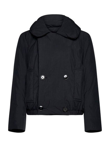 Double Breasted Puffer Jacket Black - LEMAIRE - BALAAN 1