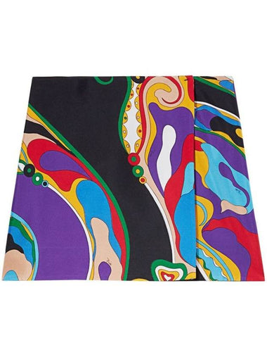 Pucci Orchid-Print Silk-Twill Skirt Clothing - EMILIO PUCCI - BALAAN 1