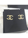 CC logo crystal earrings champagne gold ABB798 - CHANEL - BALAAN 6