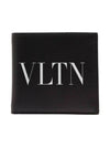 Men's VLTN Logo Half Wallet Black - VALENTINO - BALAAN 2