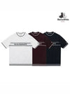 front logo knit short sleeve 2702LAVE - BLACK&WHITE - BALAAN 1