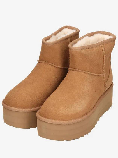 Classic Mini Platform Suede Winter Boots Chestnut - UGG - BALAAN 2