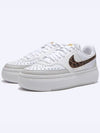 Court Vision Alta Leopard Swoosh Leather Low Top Sneakers White - NIKE - BALAAN 2