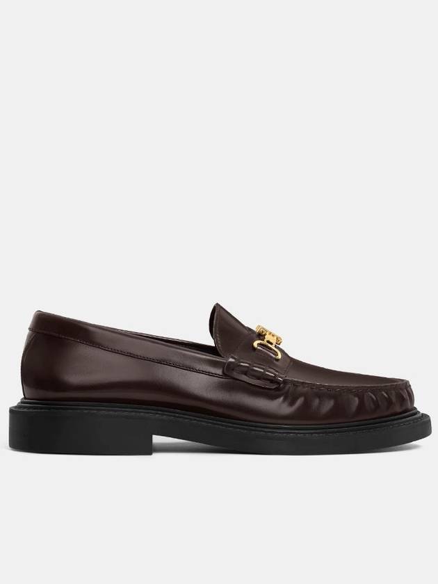 Universite Triomphe Chain Polished Bull Loafer Dark Brown - CELINE - BALAAN 2