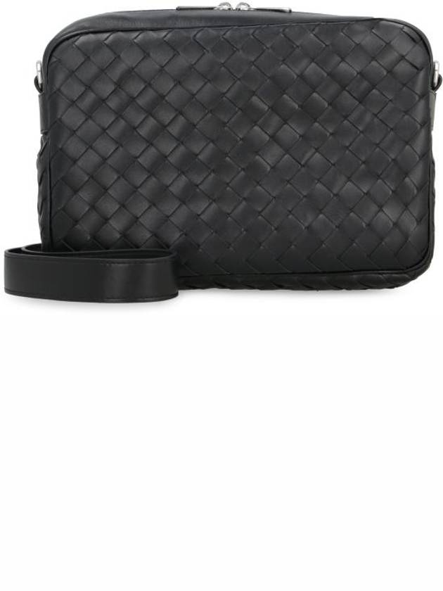 Intrecciato Camera Medium Cross Bag Black - BOTTEGA VENETA - BALAAN 3