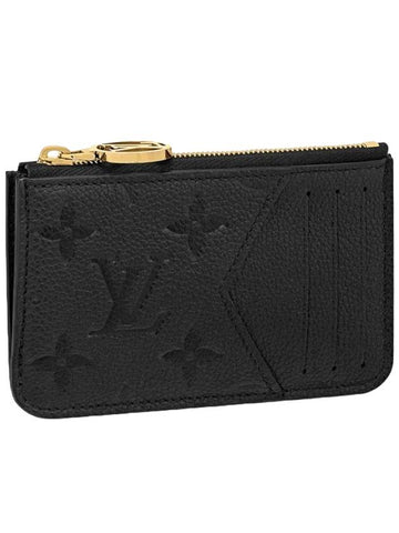 Romy Monogram Leather Card Wallet Black - LOUIS VUITTON - BALAAN 1