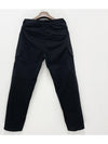 33908 Organic Cotton Satin Stretch Cargo Straight Pants Black - STONE ISLAND - BALAAN 4