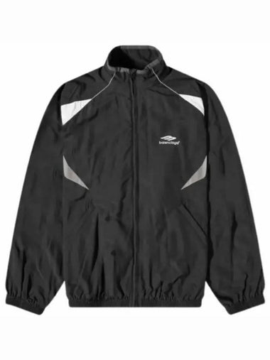 3B Sports Icon Medium Fit Track Jacket Black - BALENCIAGA - BALAAN 1