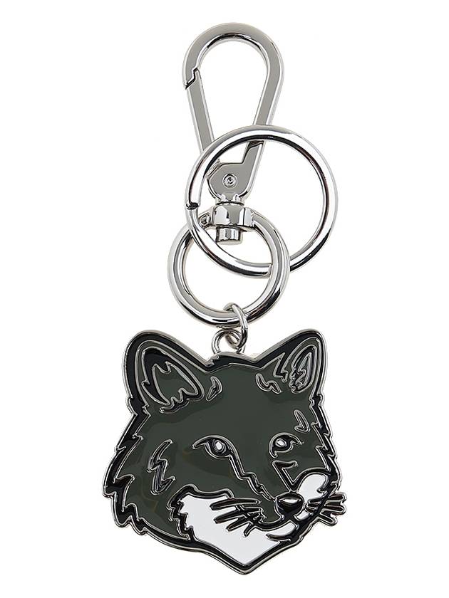 Bold Fox Head Metal Key Holder Khaki - MAISON KITSUNE - BALAAN 4