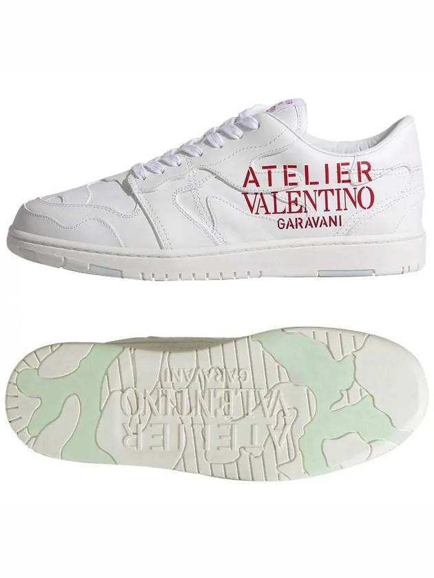 Men's Atelier Low Top Sneakers White - VALENTINO - BALAAN 3