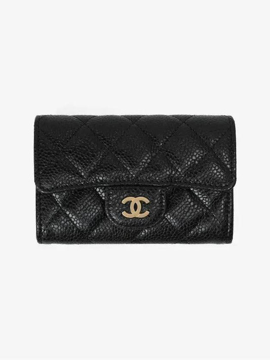 Classic Grained Calfskin Card Wallet Black - CHANEL - BALAAN 2