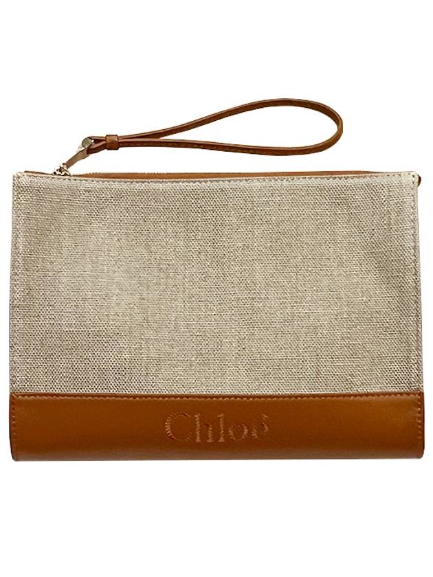 Sense Zipper Clutch Bag Beige Caramel - CHLOE - BALAAN 2