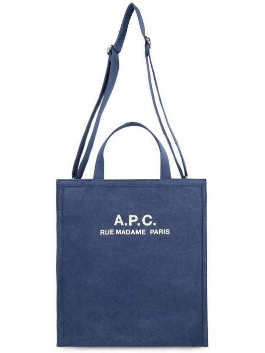 Men s Logo Print Recuperation Tote Bag Navy - A.P.C. - BALAAN 1