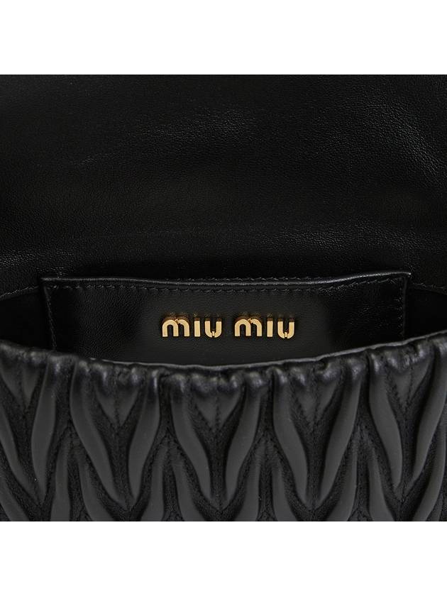 Matelasse Nappa Leather Logo Mini Bag Black - MIU MIU - BALAAN 9