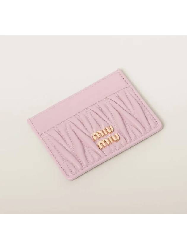 Materasse Nappa Leather Card Wallet Alabaster Pink - MIU MIU - BALAAN 4