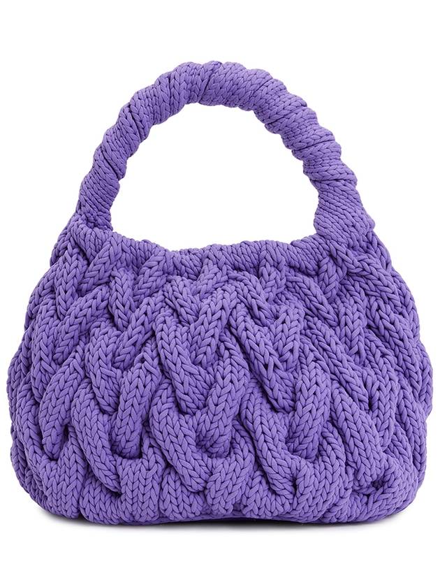 Cable Knit Tote Bag Off Purple - JW ANDERSON - BALAAN 2