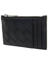 Intrecciato Zipped Card Case Black - BOTTEGA VENETA - BALAAN 3