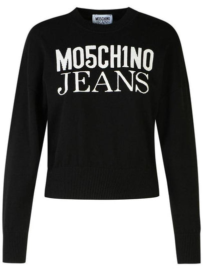 Logo Jacquard Cotton Sweater A09193208 - MOSCHINO - BALAAN 2