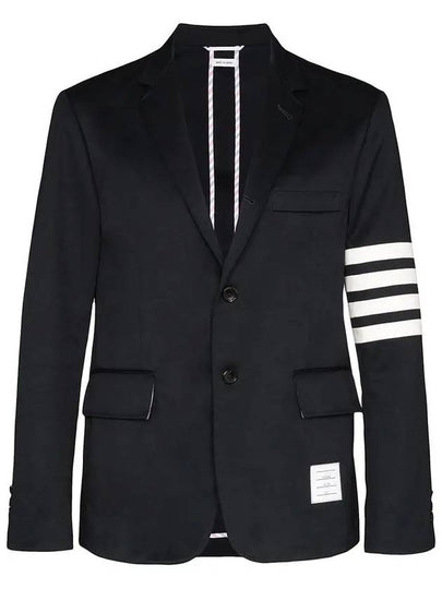 4 Bar Armband Cotton Blazer Jacket Navy - THOM BROWNE - BALAAN 2