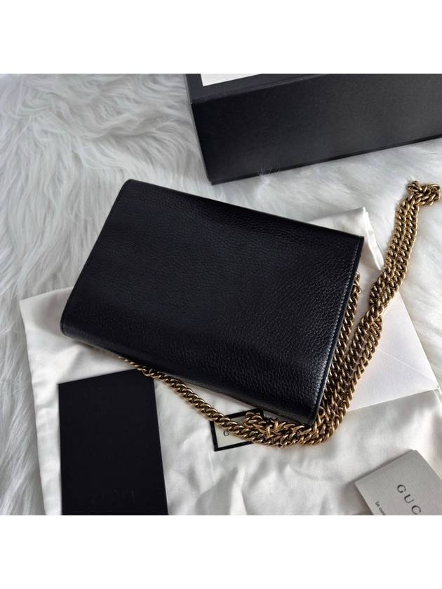 GG Marmont Chain Cross Bag Black 401232 - GUCCI - BALAAN 4