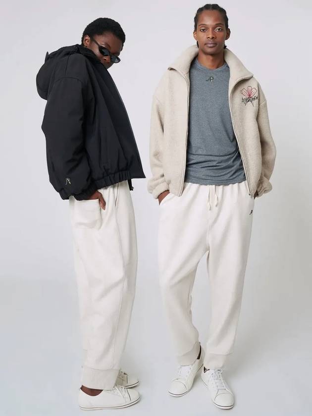 Sweat Baggy Pants Melange Beige - ATHPLATFORM - BALAAN 7