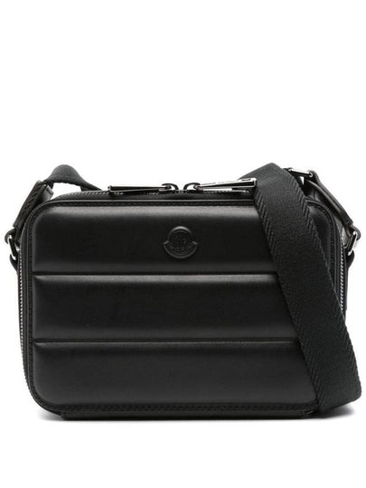 Logo Applique Leather Cross Bag Black - MONCLER - BALAAN 2