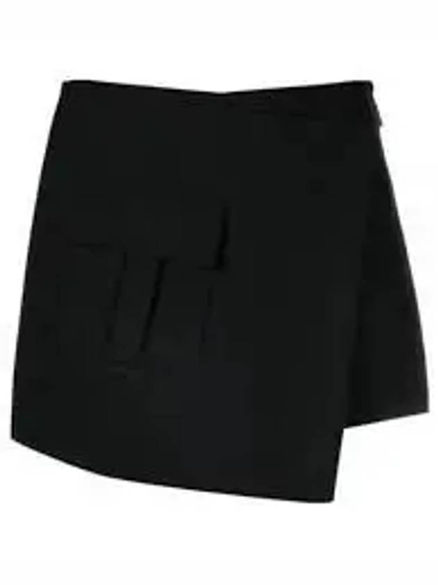 Front Pocket Mini A-Line Skirt Black - MSGM - BALAAN 2