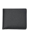 Stitched Bifold Leather Half Wallet Black - MAISON MARGIELA - BALAAN 2