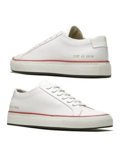 Achilles Low Top Sneakers Red White - COMMON PROJECTS - BALAAN 2