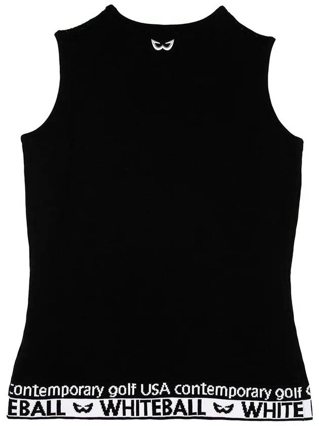 sleeveless knit BLACK - WHITEBALL - BALAAN 7