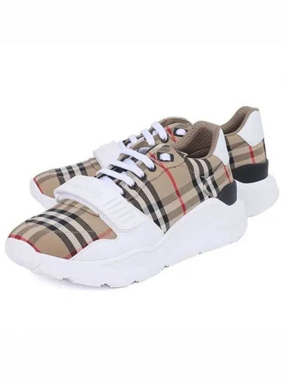 Vintage Check Suede Leather Sneakers Archive Beige - BURBERRY - BALAAN 2