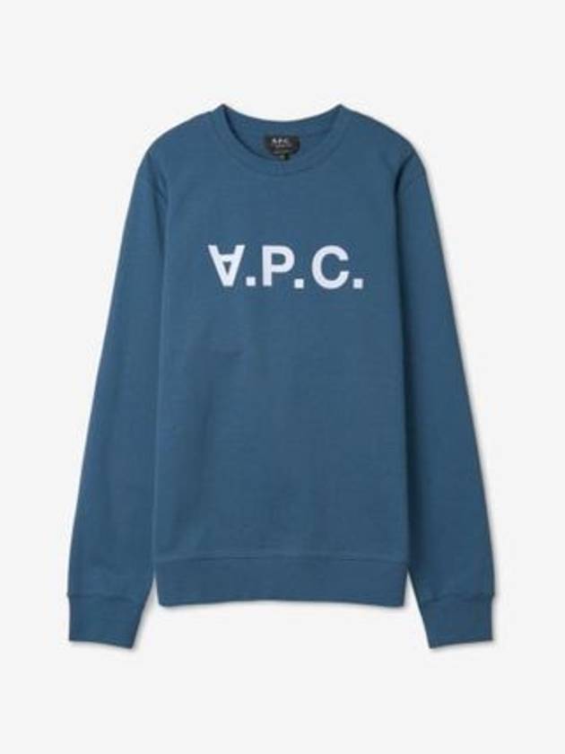 VPC Logo Crew Neck Sweatshirt Blue - A.P.C. - BALAAN 2