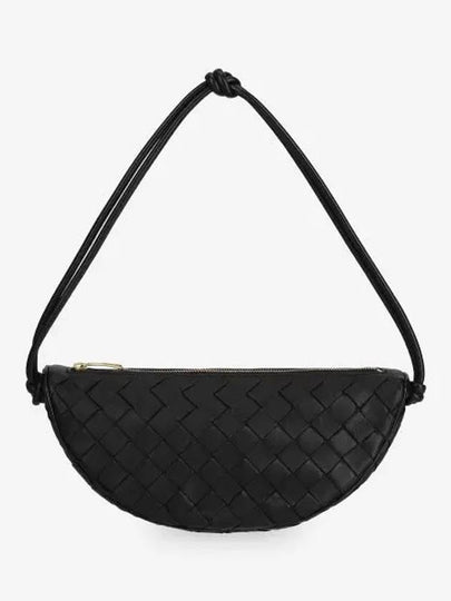 Intrecciato Half Moon Shoulder Bag Black 729377V3UH28425 - BOTTEGA VENETA - BALAAN 2