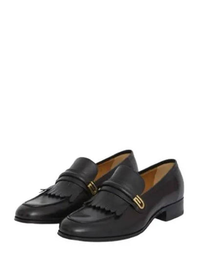 Mirror G Leather Loafers Black - GUCCI - BALAAN 2