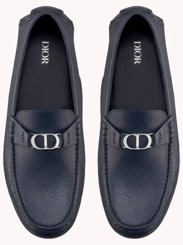 CD Signature Buckle Strap Loafers Blue - DIOR - BALAAN 4