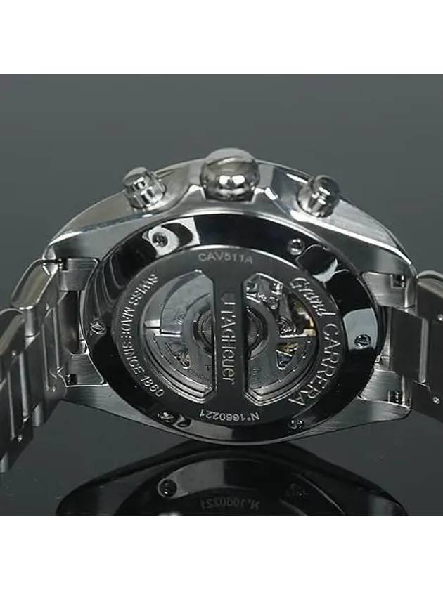 CAV511A BA0902 Grand Carrera Automatic Chronograph Men s Steel Watch - TAG HEUER - BALAAN 5