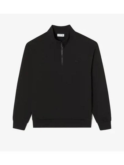 Men s Sweaterlike Half Zip Up Sweatshirt Black - LACOSTE - BALAAN 1