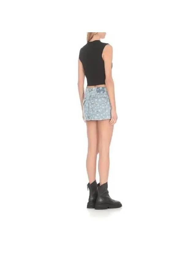 Star jacquard denim mini skirt 06S102 1 - ERL - BALAAN 4