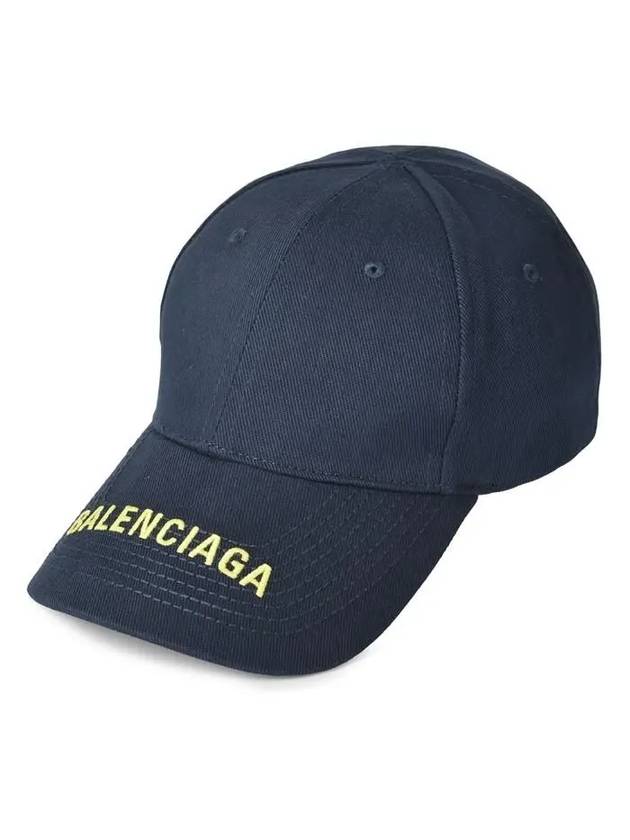 Embroided Logo Ball Cap Navy - BALENCIAGA - BALAAN 1