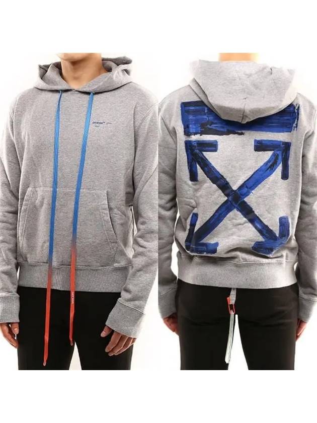 Acrylic Arrow Slim Fit Long Sleeve Hoodie Grey - OFF WHITE - BALAAN 2