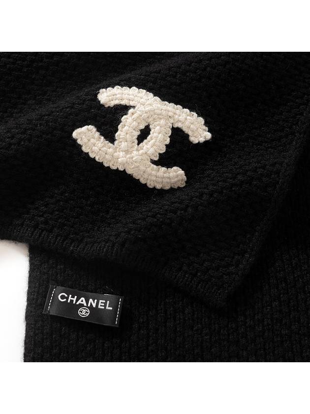 Women s Cashmere CC Logo Muffler Black AAA397B1780694305 - CHANEL - BALAAN 4