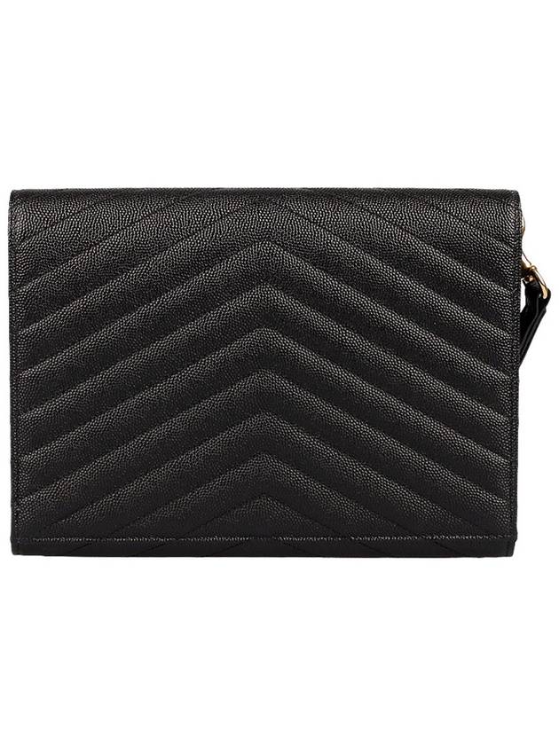 Grain De Poudre Cassandre Clutch Bag Black - SAINT LAURENT - BALAAN 5