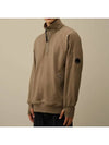 Diagonal Raised Fleece Half Zipped Sweatshirt Beige - CP COMPANY - BALAAN 3