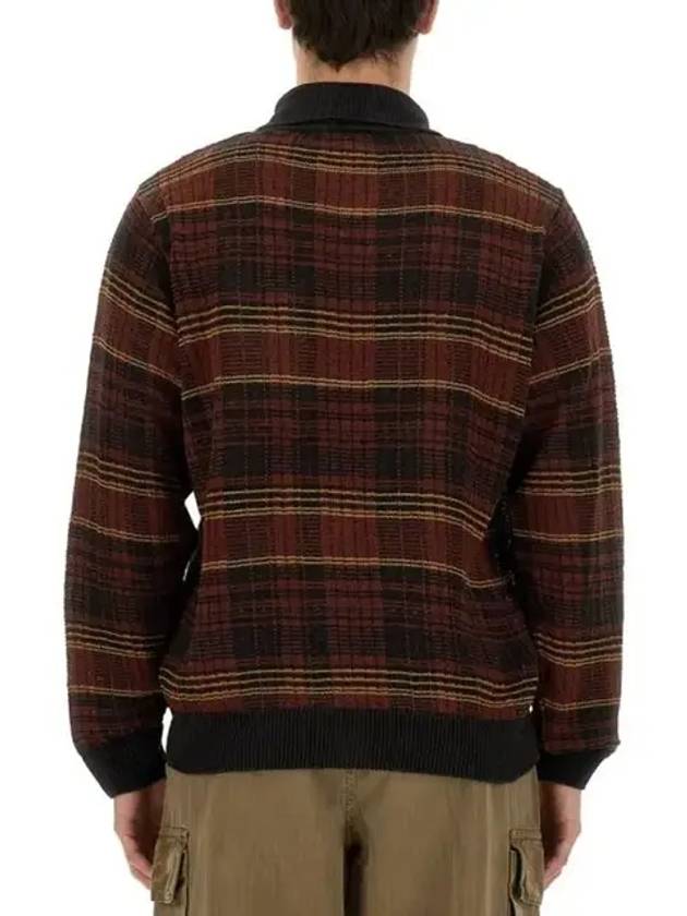 Evening Polo Jesus Check Knit Hemp Cardigan Brown - OUR LEGACY - BALAAN 4